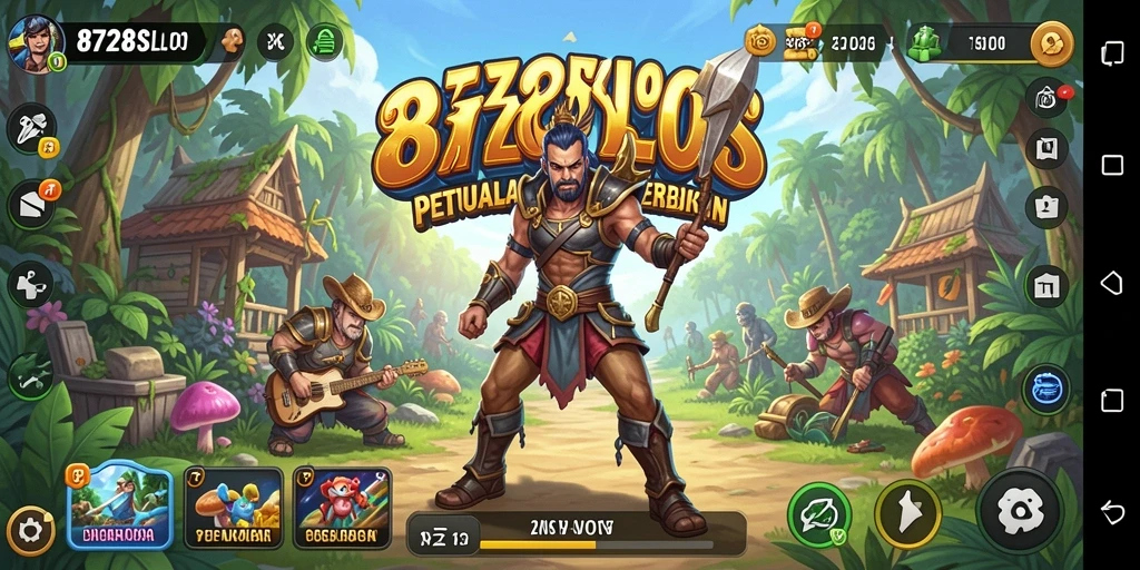 Tampilan menarik dari gameplay Open World 8728SLOTS.