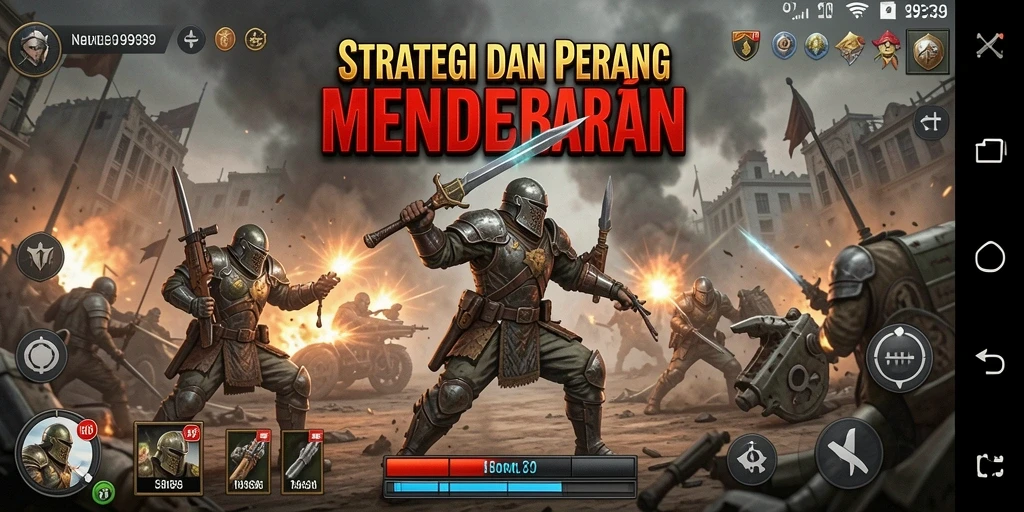 Gameplay mengasyikkan dengan pertempuran strategi intens.