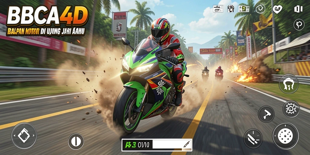 Gameplay seru dan menegangkan dari BBCA4D saat balapan.