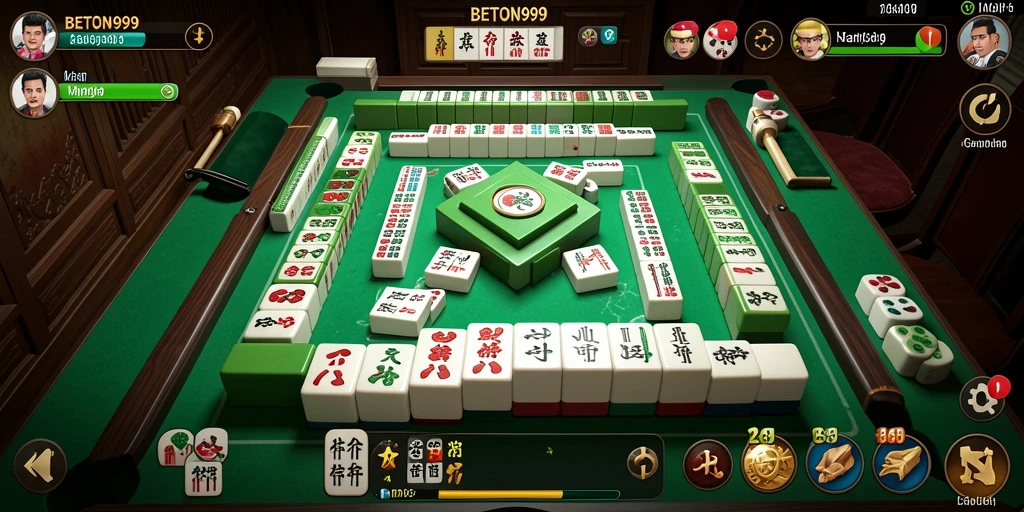 Tangkapan layar gameplay BETON999 menampilkan serunya permainan Mahjong.
