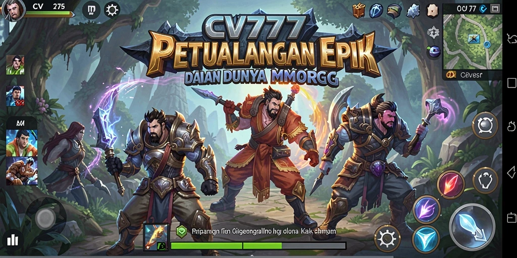 Screenshot gameplay <strong>CV777</strong> menampilkan pertarungan epik antara pemain dan monster.