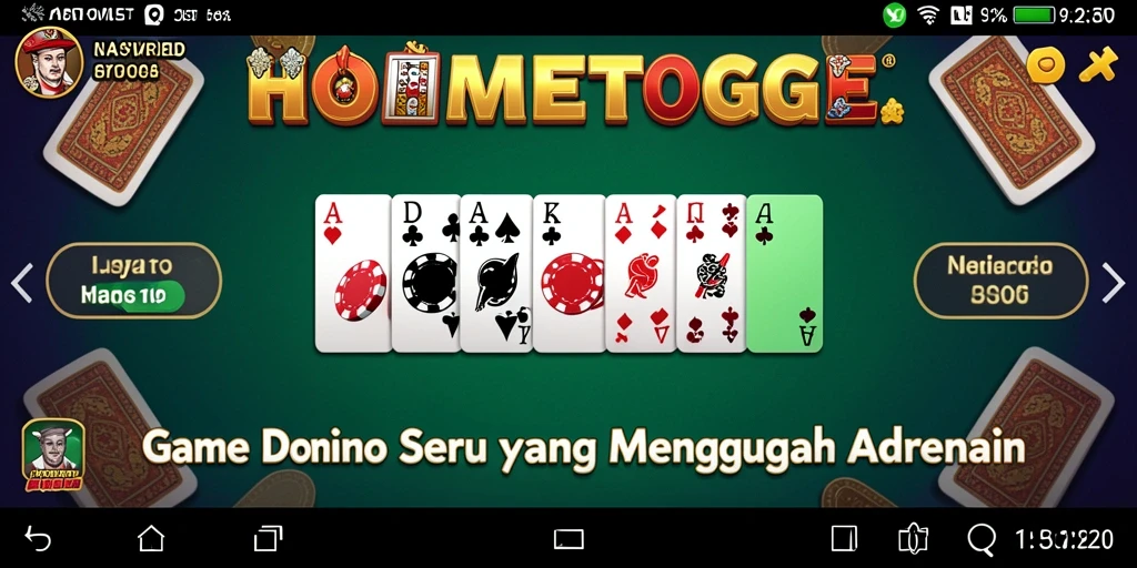 Tampilan gameplay seru dengan karakteristik domino yang menarik.