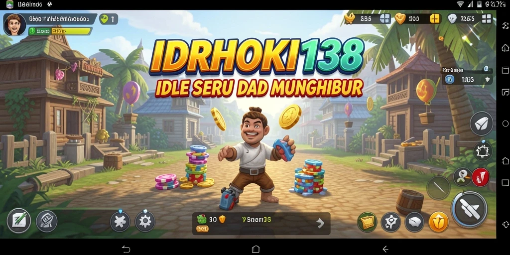 Tampilan gameplay <strong>IDRHOKI138</strong> yang menarik dan penuh warna.