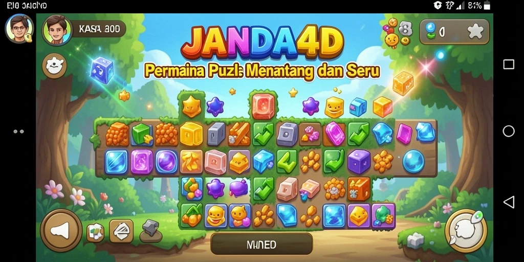 Tampilan gameplay menantang dari JANDA4D yang penuh warna.