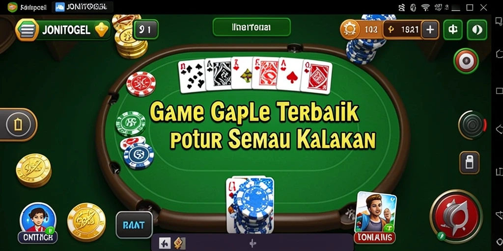 Tampilan gameplay seru dalam game Gaple JONITOGEL.