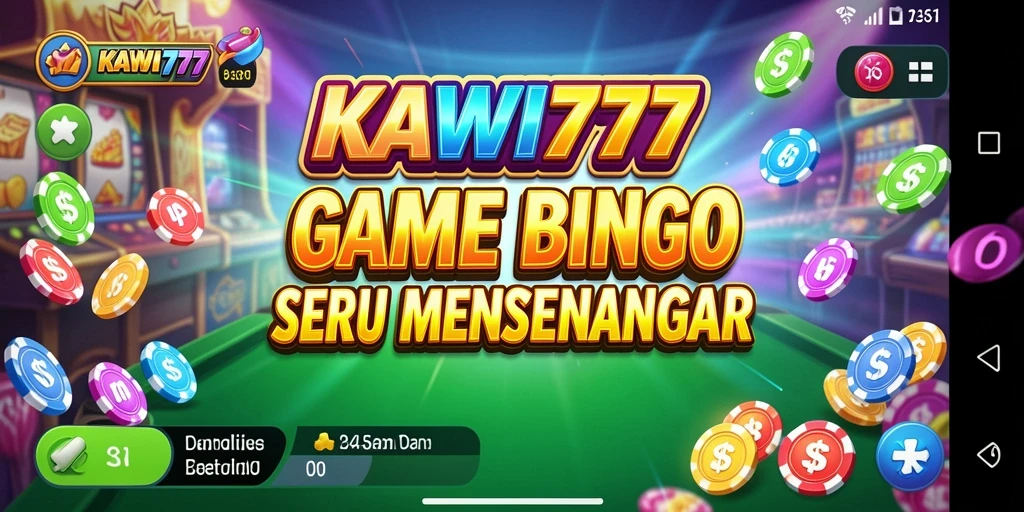 Tampilan karya seni permainan Bingo KAWI777 yang menarik.
