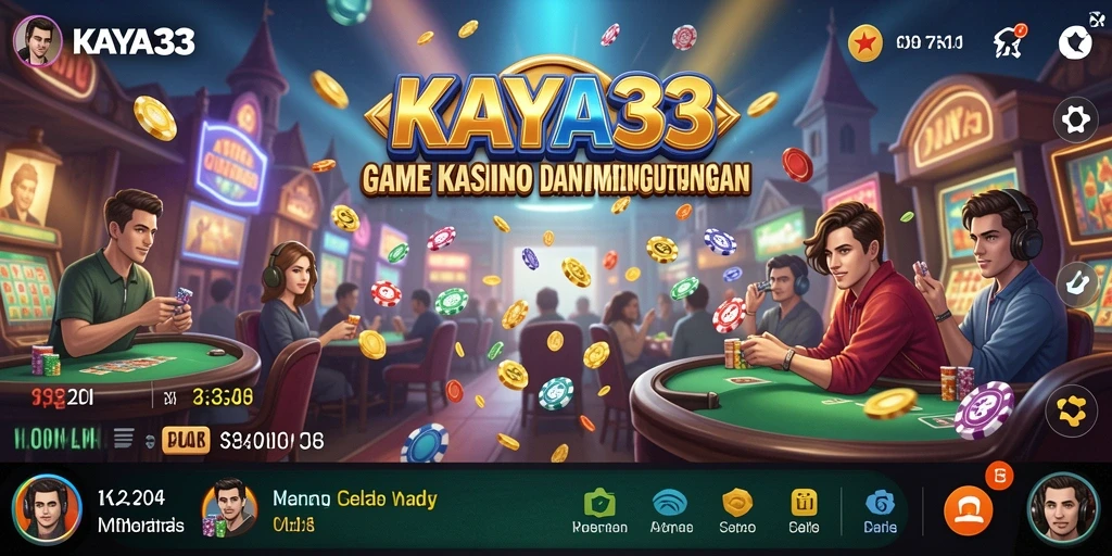 Screenshot gameplay KAYA33 yang menampilkan suasana Kasino yang seru.