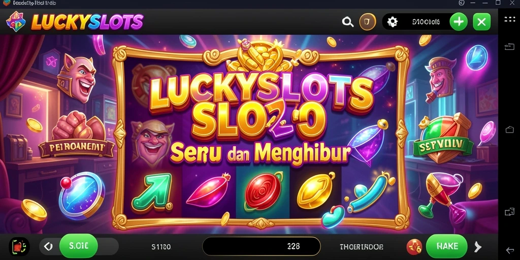 Tampilan gameplay seru LUCKYSLOTS yang penuh warna dan menarik.