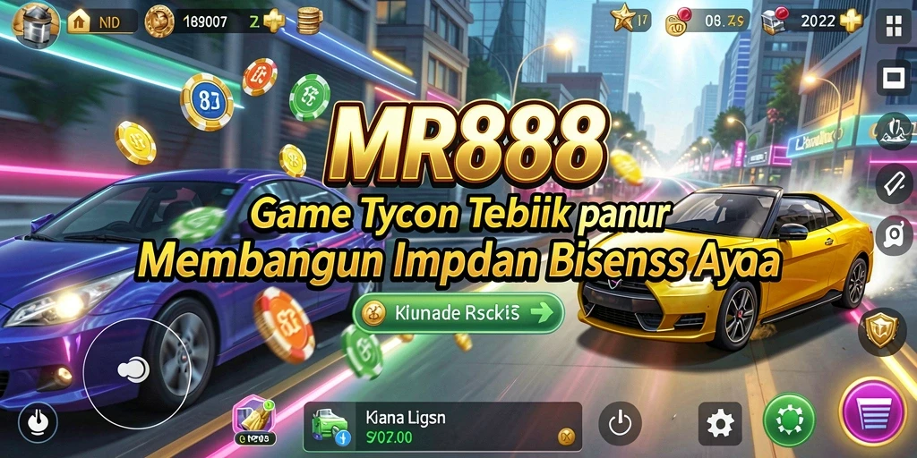 Screenshot MR888 menampilkan gameplay seru dalam membangun bisnis.