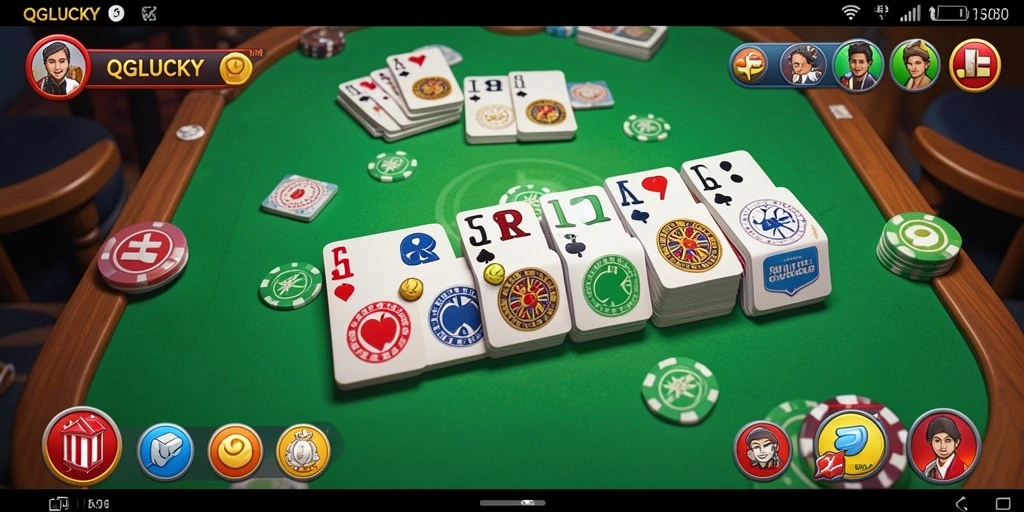Tampilan gameplay QGLUCKY menampilkan papan Gaple yang menarik.