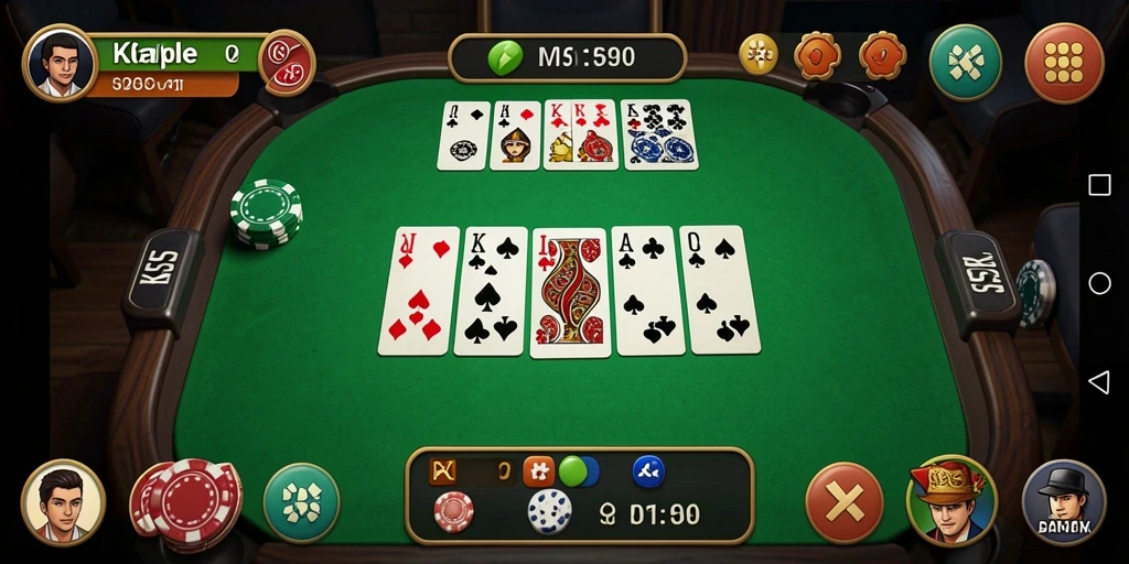 Tampilan gameplay Gaple yang seru dan interaktif di RK55.