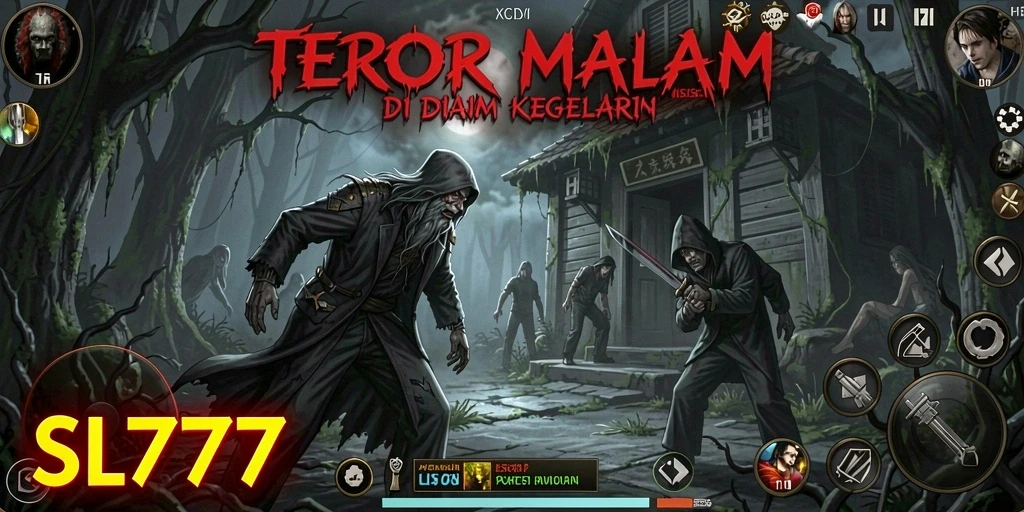 Screenshot gameplay SL777 dengan suasana Horror yang menegangkan.