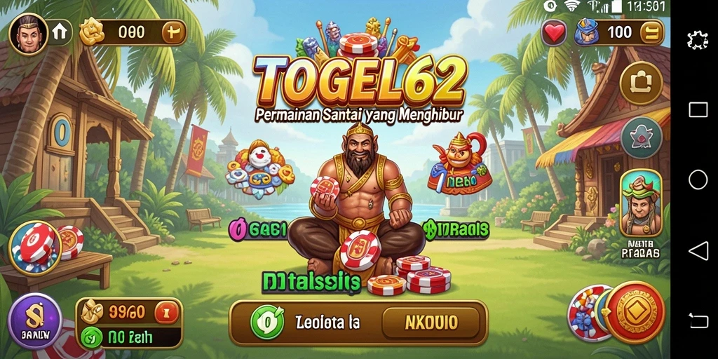 Tampilan gameplay santai dari TOGEL62 yang menghibur.