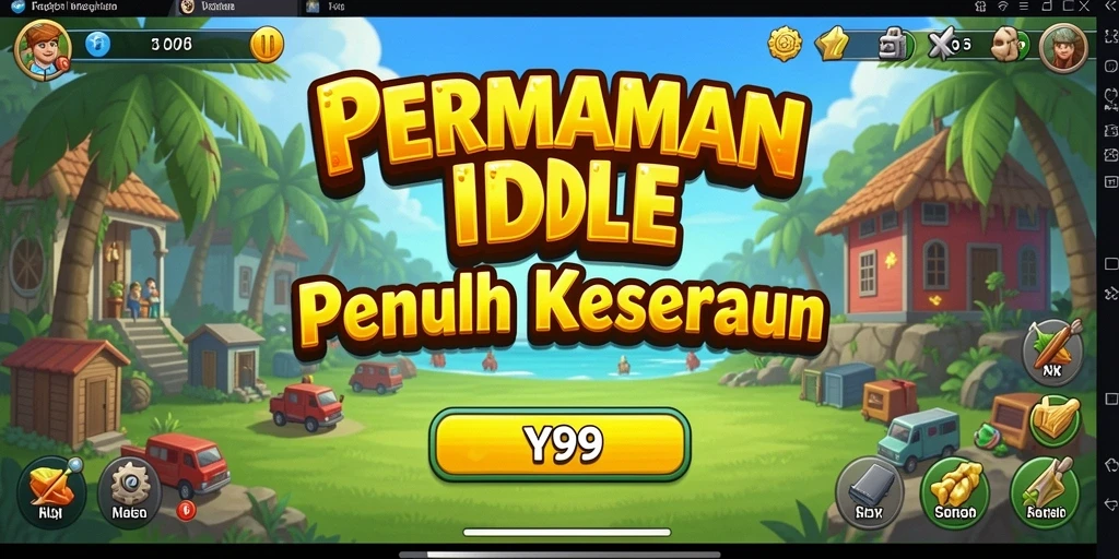 Tangkapan layar utama Y89 menampilkan gameplay Idle yang penuh warna.